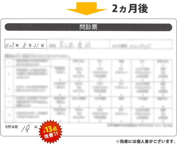 問診票(2ヶ月後)